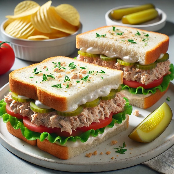 مواد لازم و طرز تهیه ساندویچ تن ماهی