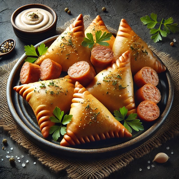 مواد لازم و طرز تهیه سمبوسه با سوسیس