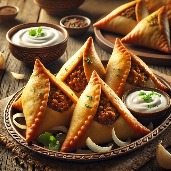 مواد لازم و طرز تهیه سمبوسه با نان پیتا