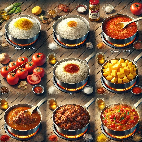 طرز تهیه استانبولی با گوشت چرخ کرده