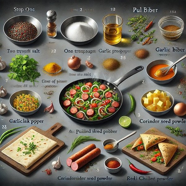 طرز تهیه سمبوسه با سوسیس