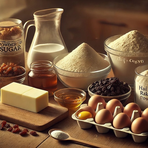 مواد لازم شیرینی کشمشی خانگی