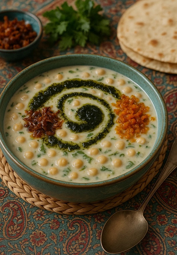 آش ماست با نخود و کوفته قلقلی