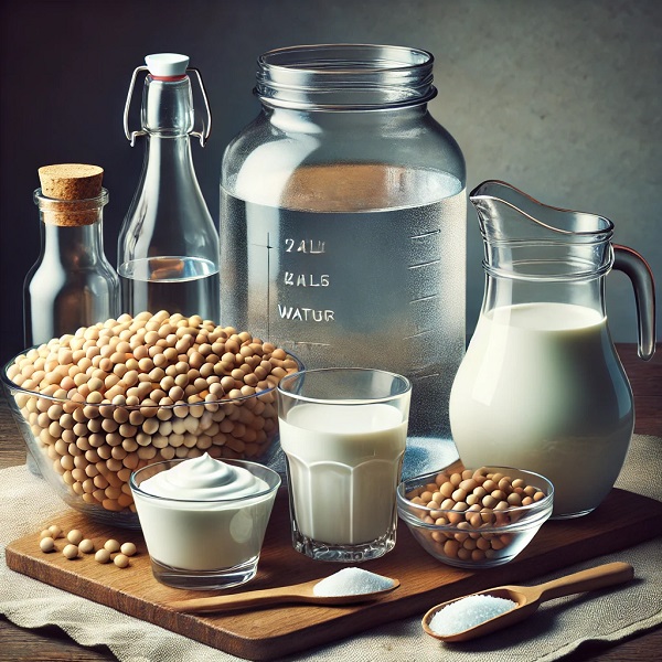 مواد لازم برای توفو خانگی