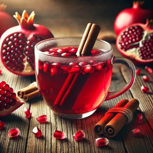 مواد لازم و طرز تهیه دمنوش انار و دارچین