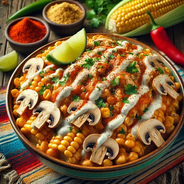 مواد لازم و طرز تهیه ذرت مکزیکی با قارچ