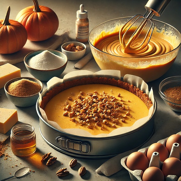 طرز تهیه چیز کیک کدو حلوایی