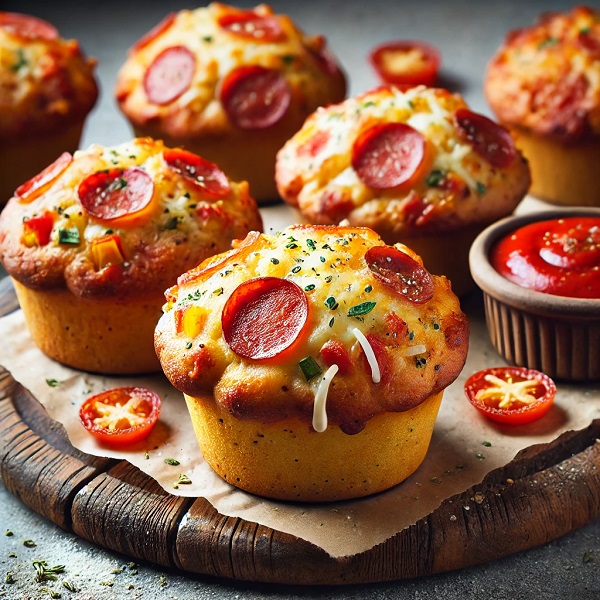 مواد لازم و طرز تهیه مافین پیتزایی