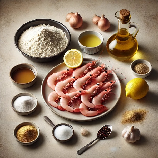 مواد لازم میگو ساده