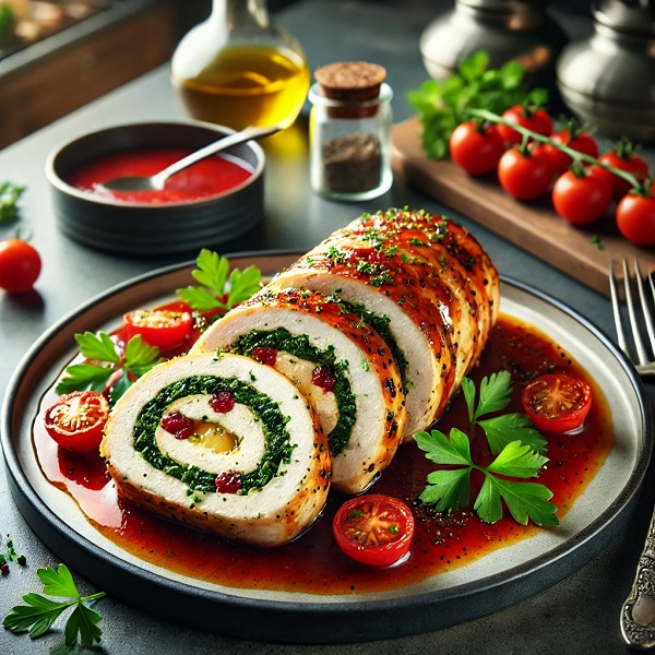 مواد لازم و طرز تهیه رولت مرغ