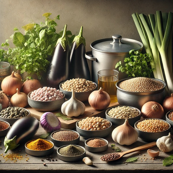 مواد لازم آش بادمجان