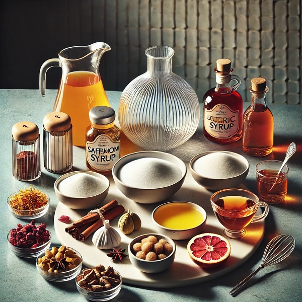 مواد لازم برای شربت بار شیرینی گوشفیل