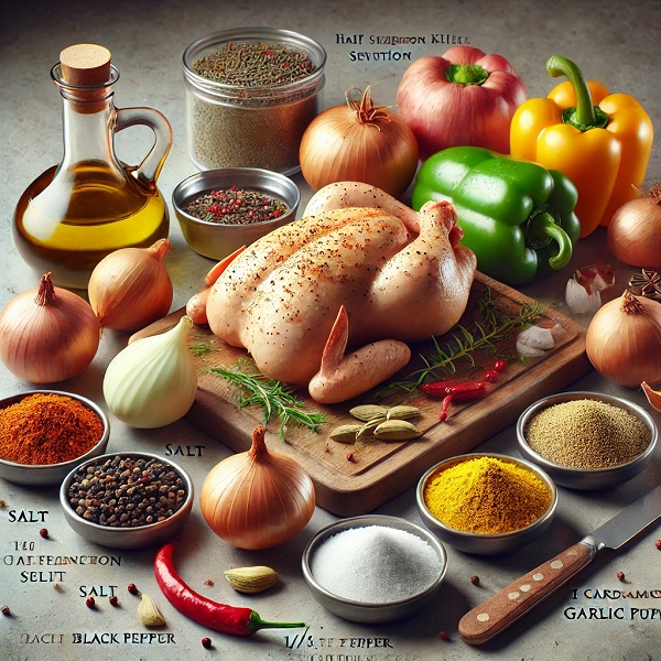 مواد لازم مرغ مجلسی