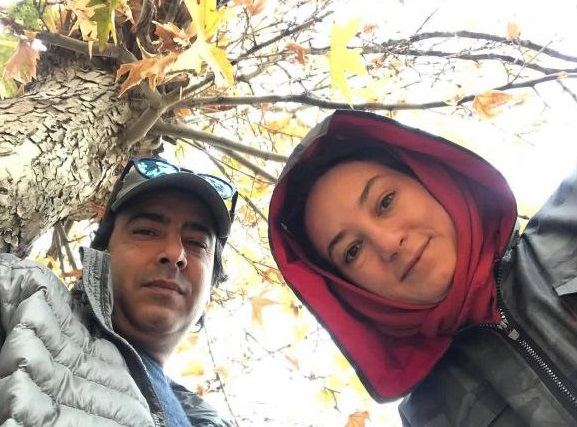 نیما فلاح در کنار همسرش سحر ولدبیگی