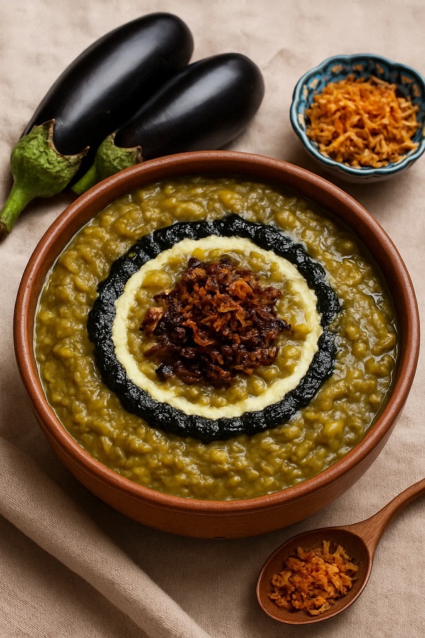 مواد لازم و طرز تهیه آش بادمجان