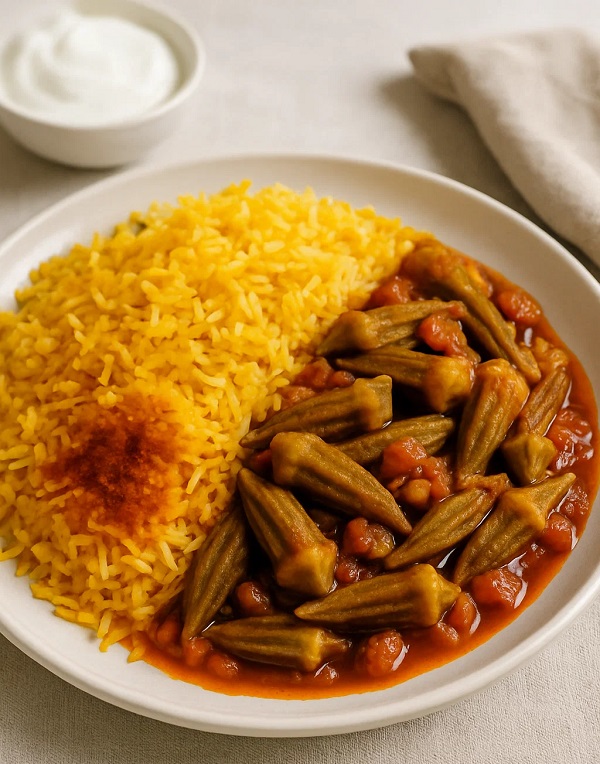 موادد لازم و طرز تهیه بامیه پلو