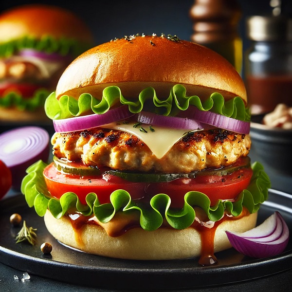 مواد لازم و طرز تهیه برگر مرغ