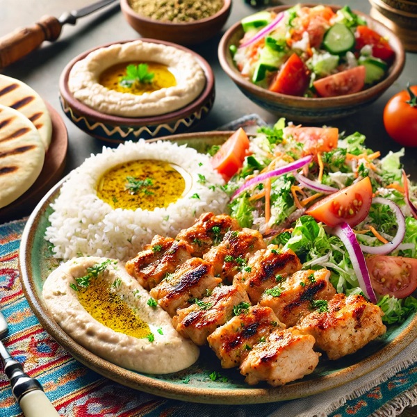 مواد لازم و طرز تهیه جوجه کباب لبنانی