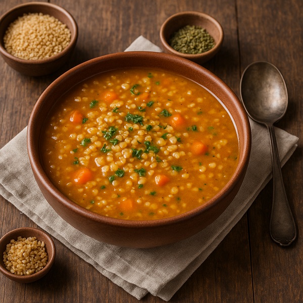 مواد لازم و طرز تهیه سوپ بلغور گندم مواد لازم و طرز تهیه سوپ بلغور گندم