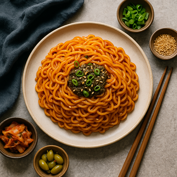 مواد لازم و طرز تهیه نودل کره‌ای