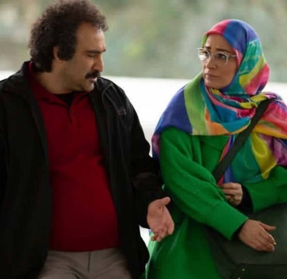 نسرین نصرتی در کنار محسن تنابنده