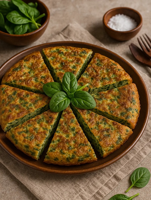 خاگینه اسفناج با گردو و شهد