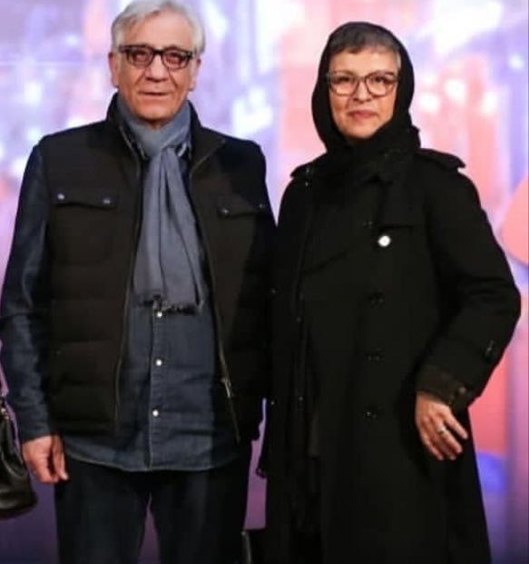 مسعود رایگان در کنار همسرش رویا تیموریان