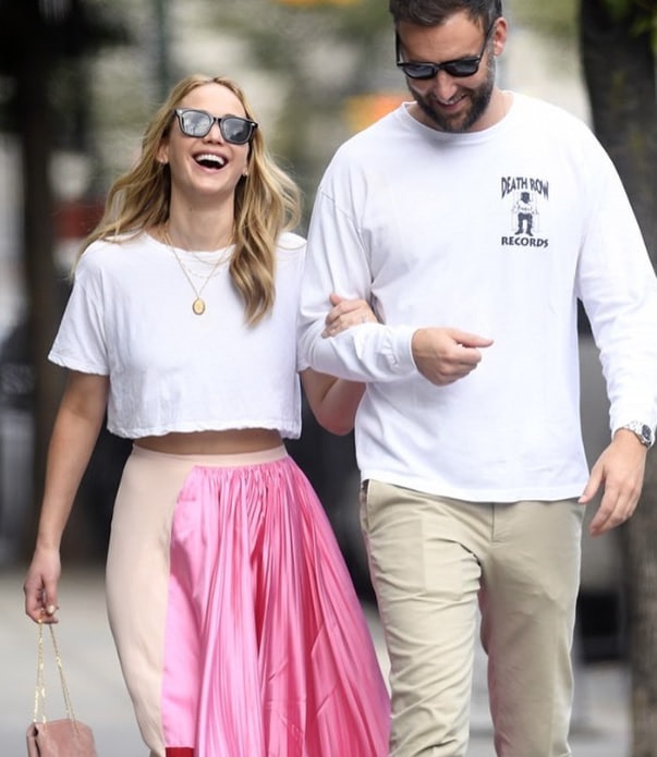 جنیفر لارنس در کنار همسرش