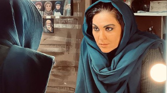 لاله اسکندری در صحنه فیلمبرداری