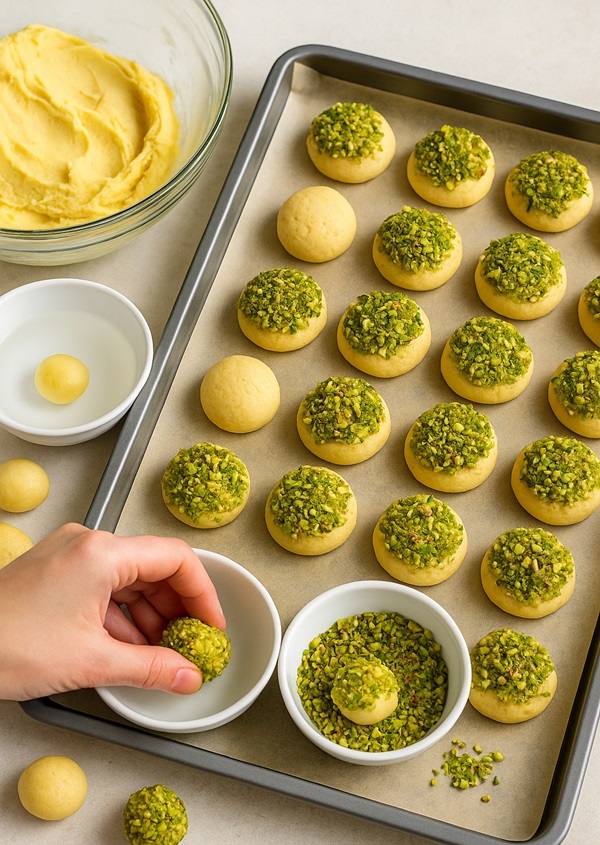 طرز تهیه شیرینی اسکار پسته ای
