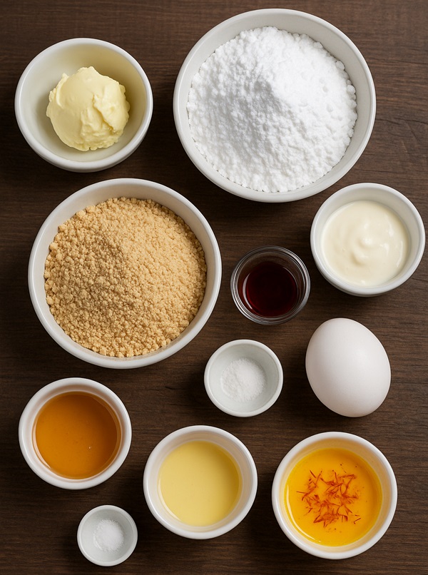 مواد لازم سوهان عسلی بادومی