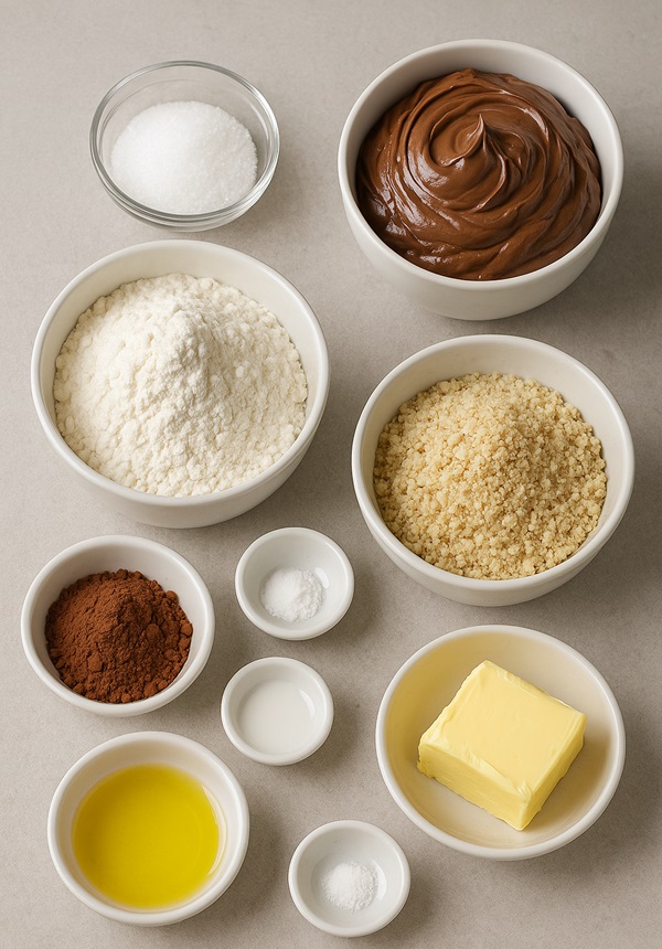 مواد لازم شیرینی رژیمی نوتلا