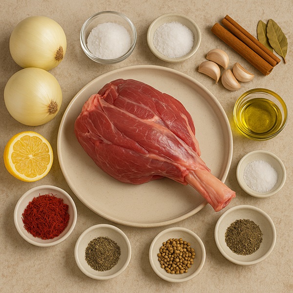مواد لازم ماهیچه زعفرانی