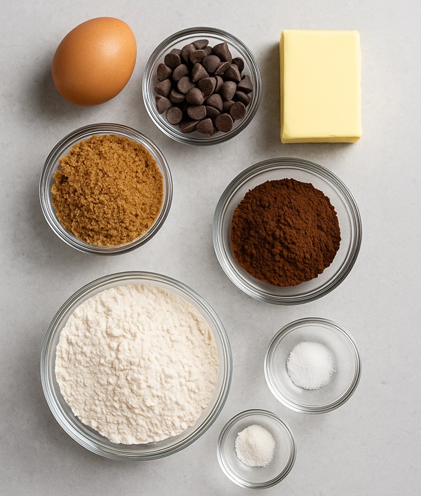 مواد لازم مینی کوکی براونی