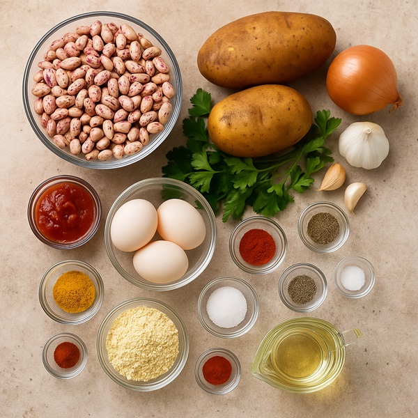 مواد لازم کوکو لوبیا چیتی