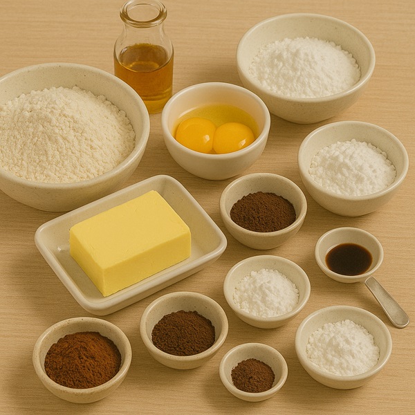 مواد لازم کوکی رژیمی موکا