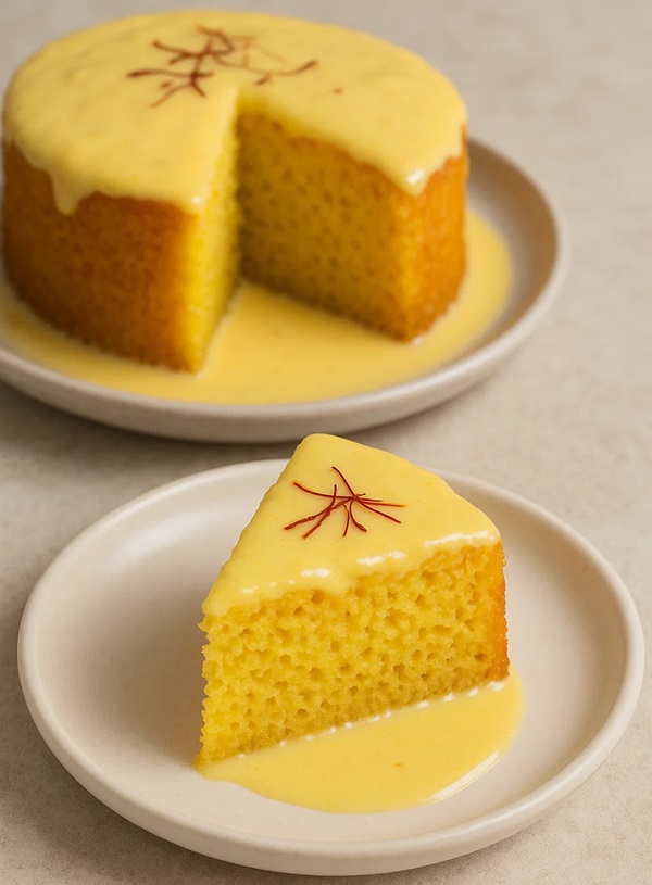 مواد لازم و طرز تهیه کیک خیس شیر و زعفران