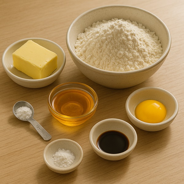 مواد لازم شیرینی رژیمی عسلی